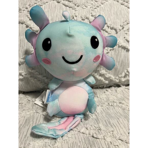 2 Scoops Aqua Axolotl Plush Scented Strawberry 12" Soft Pillow Plush - Picture 1 of 4